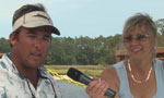 brandon sauls and marcia lynn walker talk at crab catchers